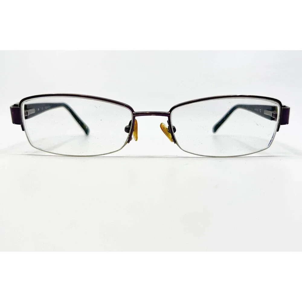 Gant Eyeglasses Womens Purple Half Rim Rectangular Frames 51-17-135
